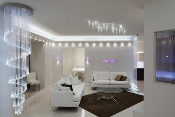 modern salon led aydınlatma modelleri