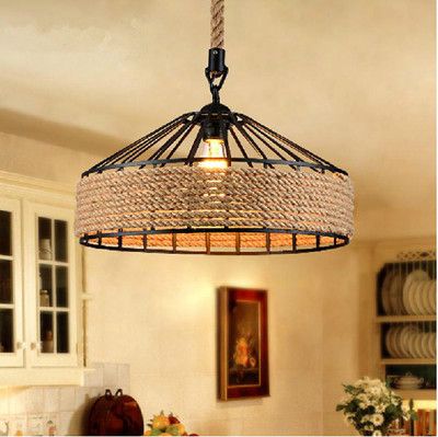 156 0US Industrial Hemp Rope Chandelier Dining Room Pendant Lamps Fixture Lamp Shade New hemp rope chandelier rope chandelierchandelier dining AliExpress