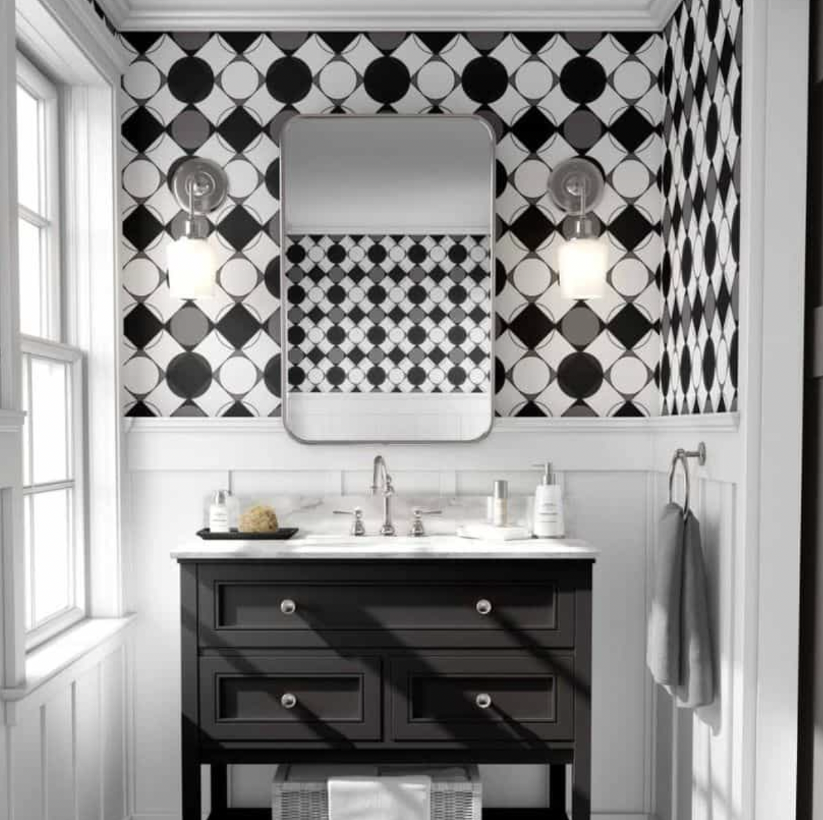 Modern and Stylish 3 Different Bathroom Wallpaper Suggestions
